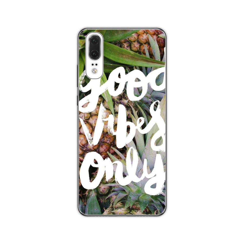 Husa Huawei P20 Silicon Gel Tpu Model Good Vibes Only Multicolor