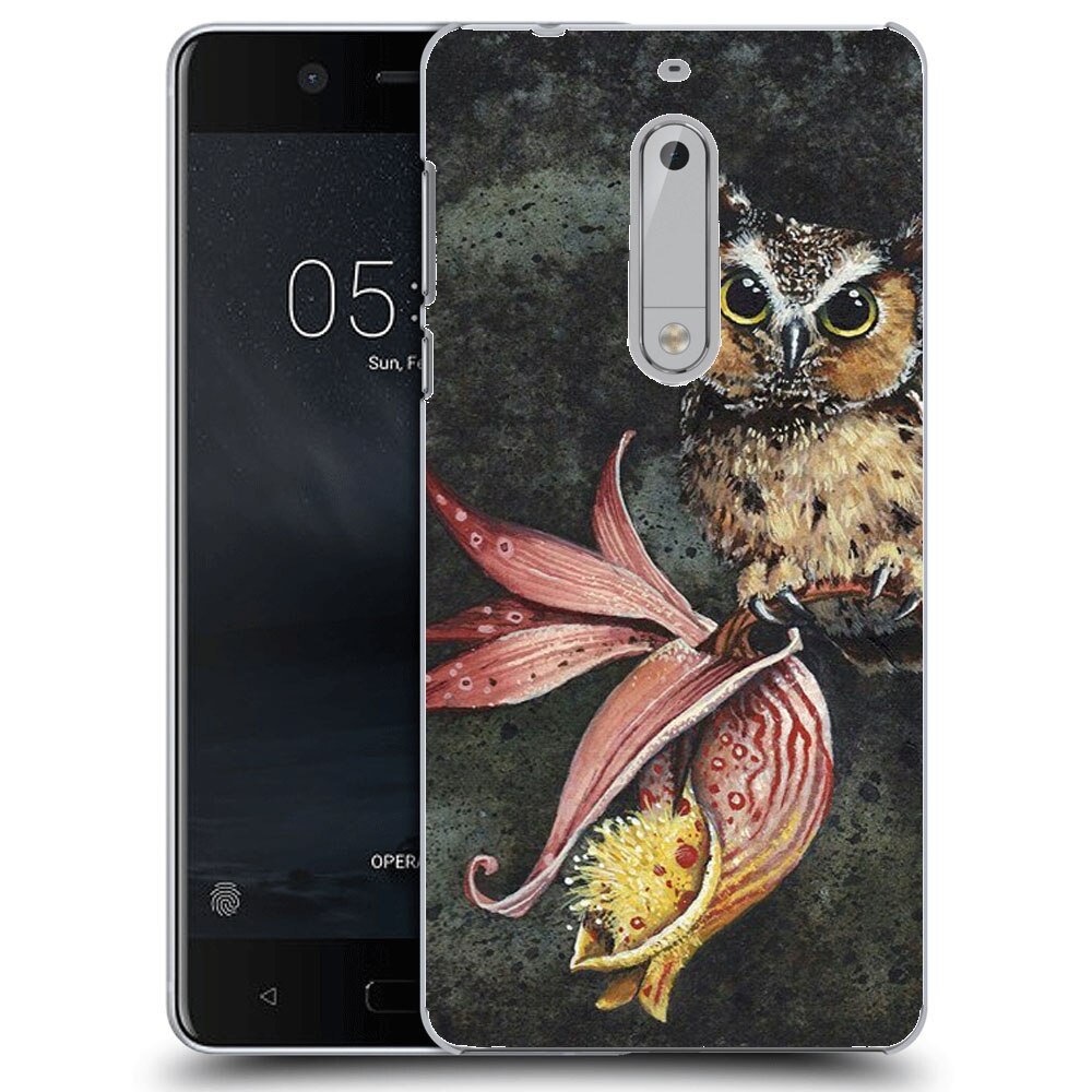 Husa Nokia 5 Silicon Gel Tpu Model Owl Painted Multicolor