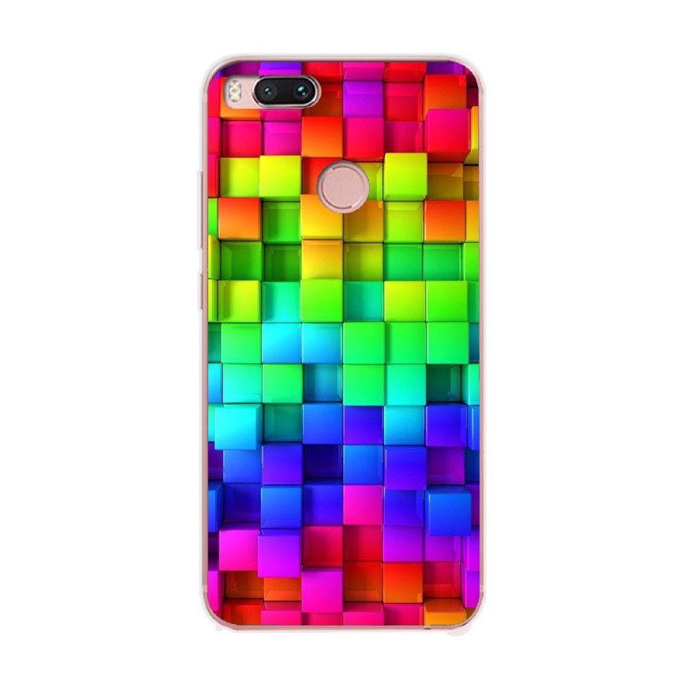 Husa Xiaomi Mi A1 Silicon Gel Tpu Model Colorful Cubes Multicolor