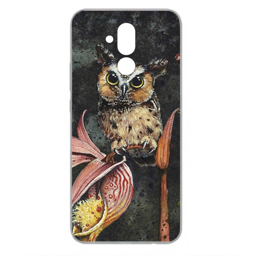 Husa Huawei Mate 20 Lite Silicon Gel Tpu Model Owl Painted Multicolor