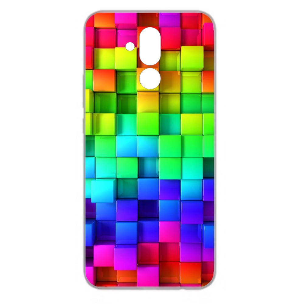 Husa Huawei Mate 20 Lite Silicon Gel Tpu Model Colorful Cubes Multicolor