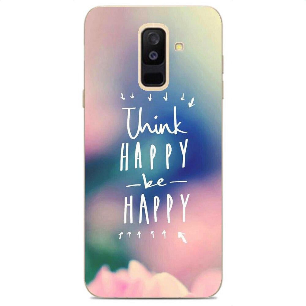 Husa Samsung Galaxy A6 Plus 2018 Silicon Gel Tpu Model Think Positive Multicolor
