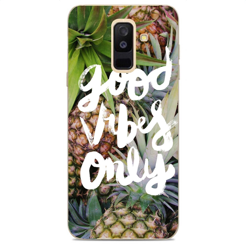 Husa Samsung Galaxy A6 Plus 2018 Silicon Gel Tpu Model Good Vibes Only Multicolor