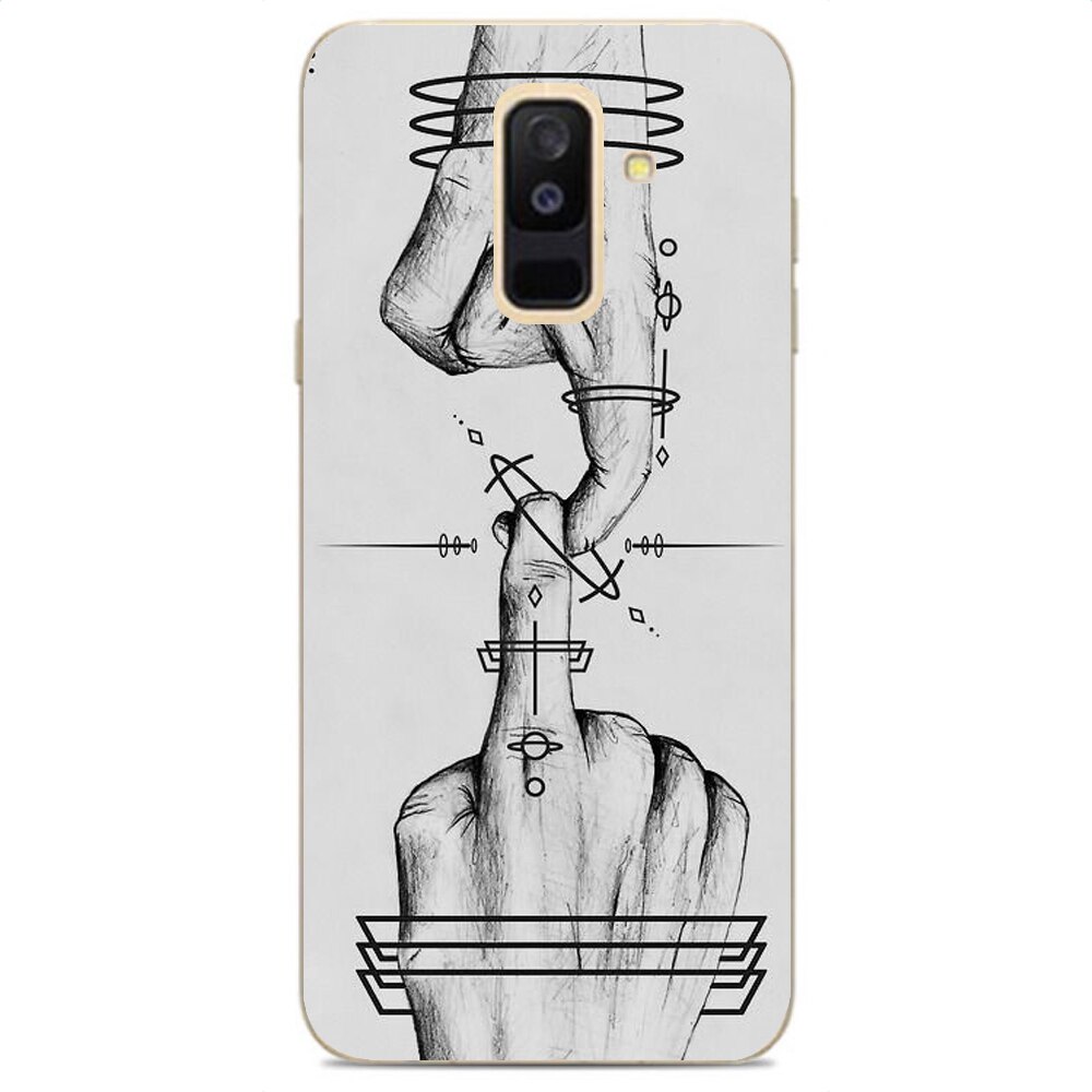 Husa Samsung Galaxy A6 Plus 2018 Silicon Gel Tpu Model Universe Touch Multicolor