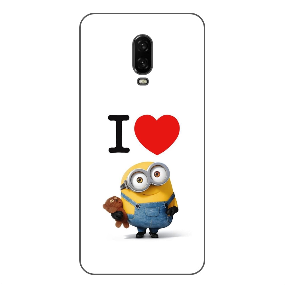Husa OnePlus 6T Silicon Gel Tpu Model I Love Minions Multicolor