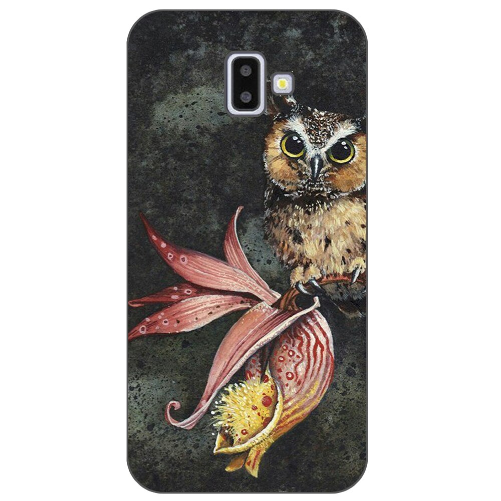 Husa Samsung Galaxy J6 Plus 2018 Silicon Gel Tpu Model Owl Painted Multicolor