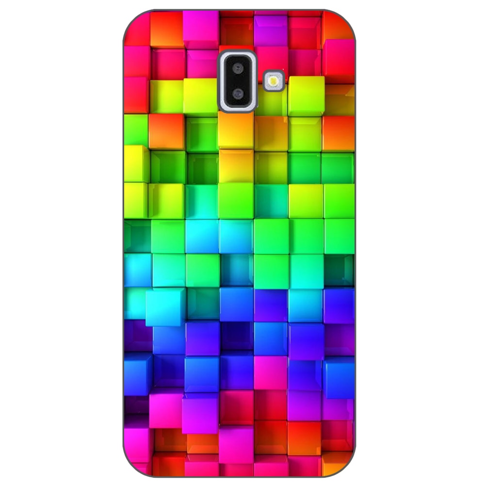 Husa Samsung Galaxy J6 Plus 2018 Silicon Gel Tpu Model Colorful Cubes Multicolor