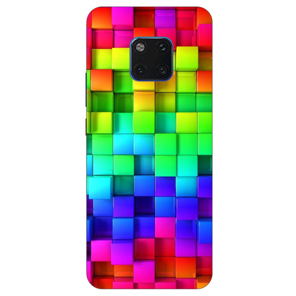 Husa Huawei Mate 20 Pro Silicon Gel Tpu Model Colorful Cubes Multicolor