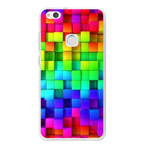 Husa Huawei P9 Lite 2017 Silicon Gel Tpu Model Colorful Cubes Multicolor