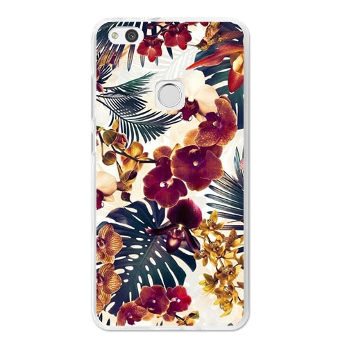 Husa Huawei P9 Lite 2017 Silicon Gel Tpu Model Flowers Wallpaper Multicolor