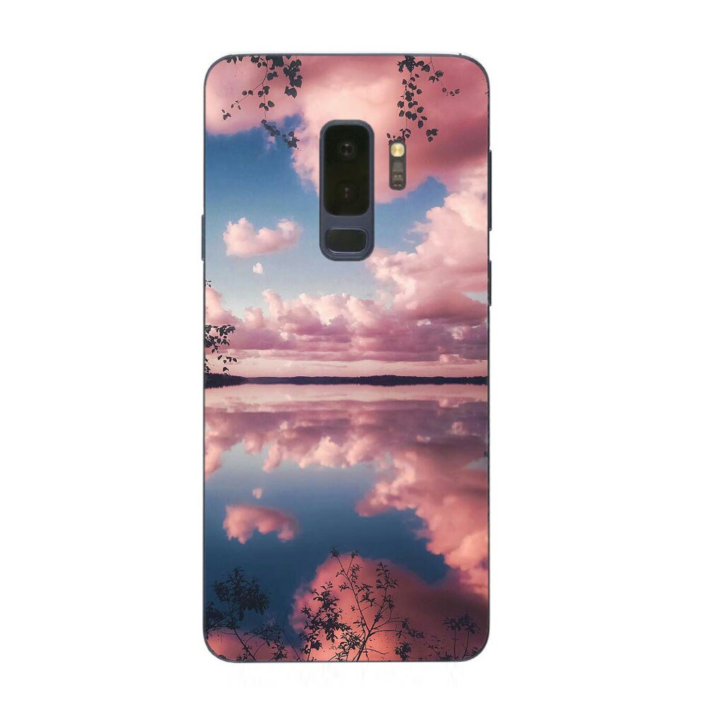 Husa Samsung Galaxy S9 Plus Silicon Gel Tpu Model Pink Clouds Multicolor