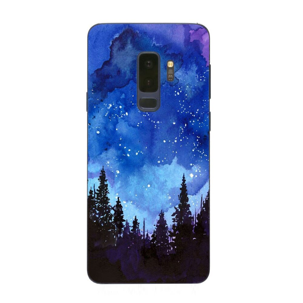 Husa Samsung Galaxy S9 Plus Silicon Gel Tpu Model Night Forest Multicolor