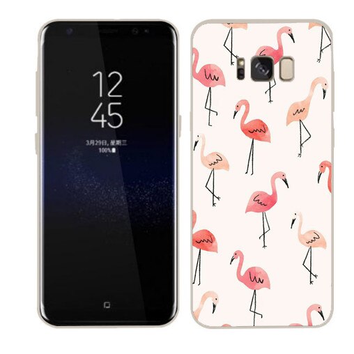 Husa Samsung Galaxy S8 Silicon Gel Tpu Model Flamingo Pattern Multicolor