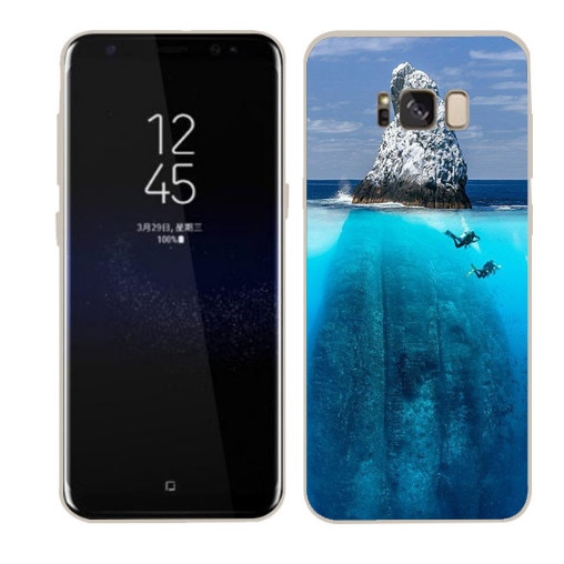 Husa Samsung Galaxy S8 Silicon Gel Tpu Model Subacvatic Cliff Multicolor