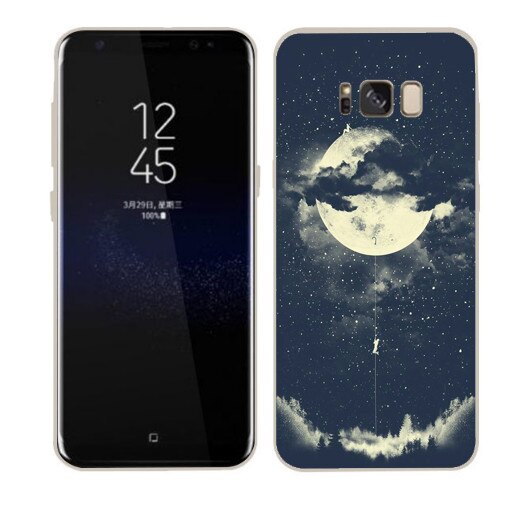 Husa Samsung Galaxy S8 Silicon Gel Tpu Model Moon Climbing Multicolor