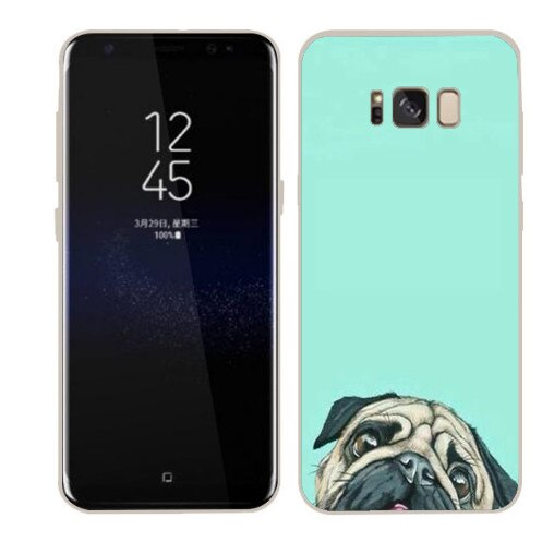Husa Samsung Galaxy S8 Silicon Gel Tpu Model Curious Pug Multicolor