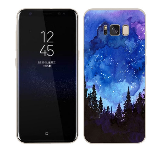 Husa Samsung Galaxy S8 Silicon Gel Tpu Model Night Forest Multicolor