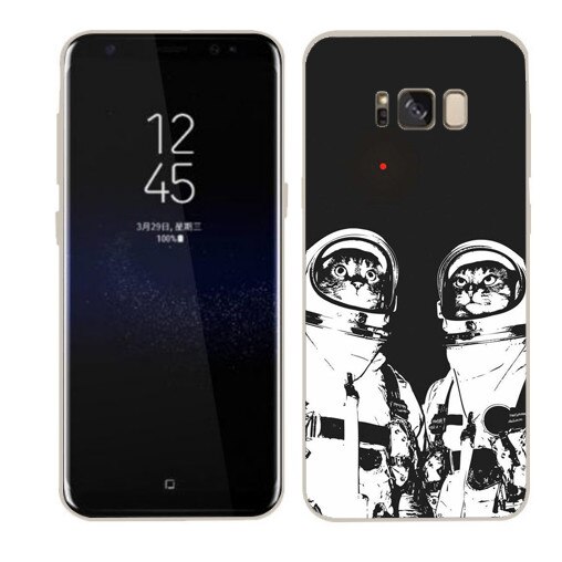 Husa Samsung Galaxy S8 Silicon Gel Tpu Model Astronaut Cats Multicolor