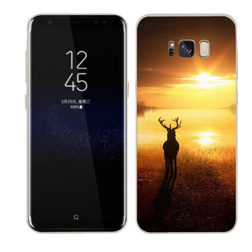 Husa Samsung Galaxy S8 Plus Silicon Gel Tpu Model Sunset Deer Multicolor