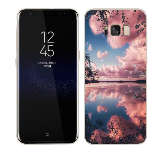 Husa Samsung Galaxy S8 Plus Silicon Gel Tpu Model Pink Clouds Multicolor