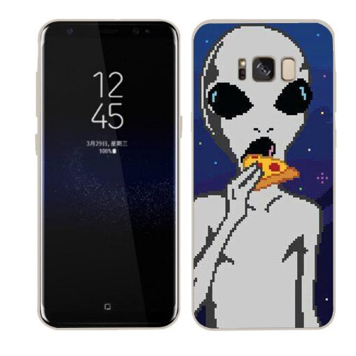 Husa Samsung Galaxy S8 Plus Silicon Gel Tpu Model Alien Pizza Multicolor
