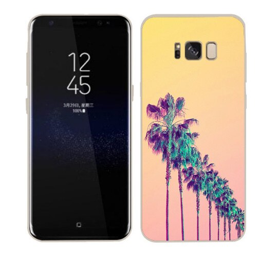 Husa Samsung Galaxy S8 Plus Silicon Gel Tpu Model Palm Trees Multicolor