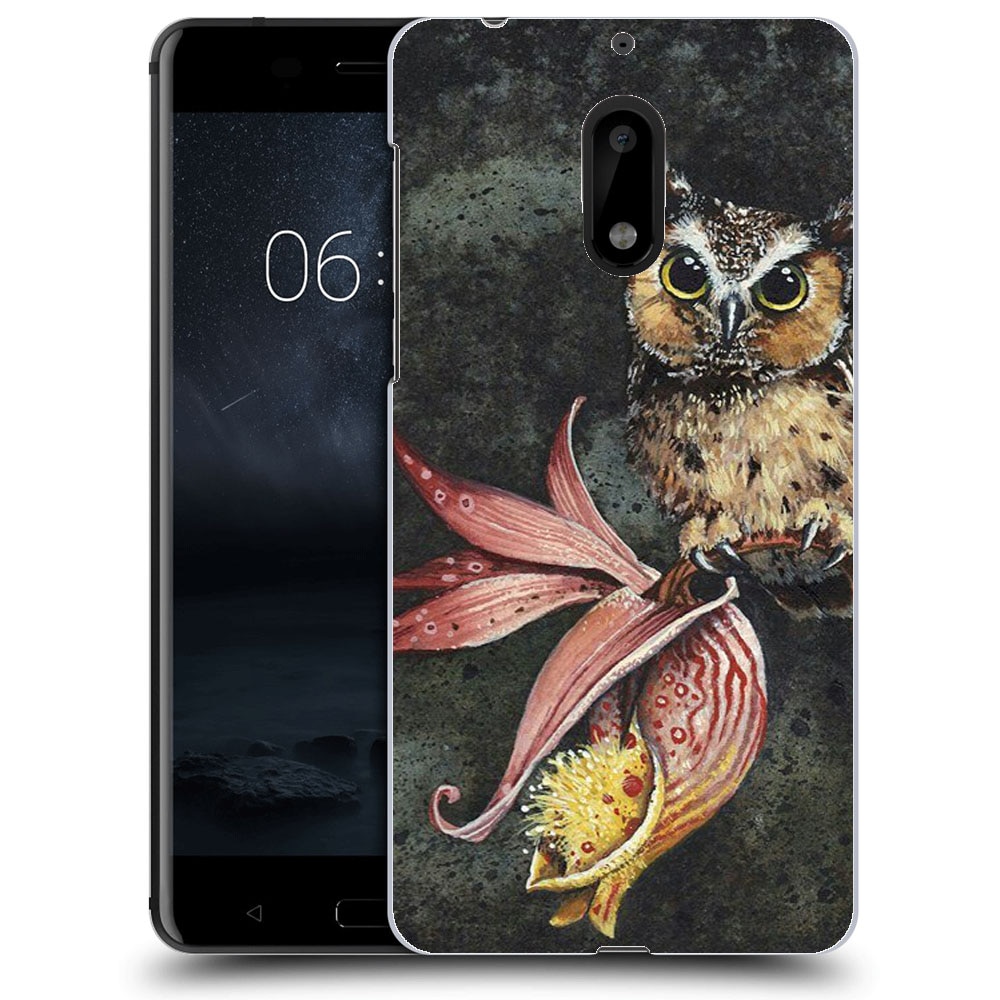 Husa Nokia 6 Silicon Gel Tpu Model Owl Painted Multicolor