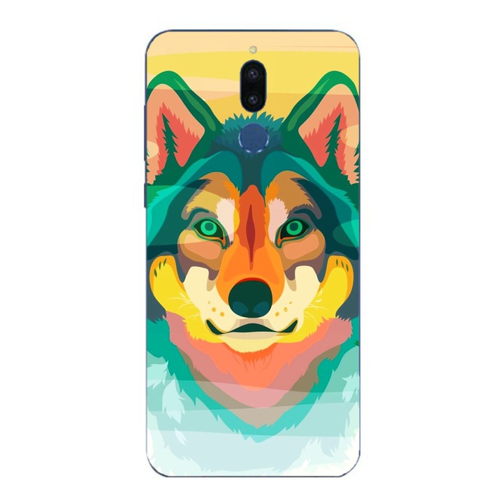 Husa Huawei Mate 10 Lite Silicon Gel Tpu Model Desen Lup Multicolor