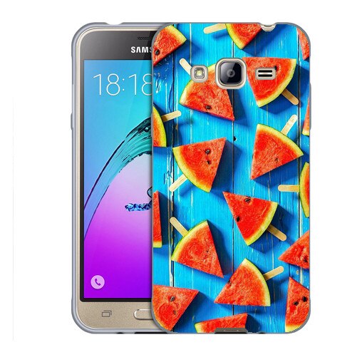 Husa Samsung Galaxy J3 2016 J320 Silicon Gel Tpu Model Ice Cream Watermelon Multicolor