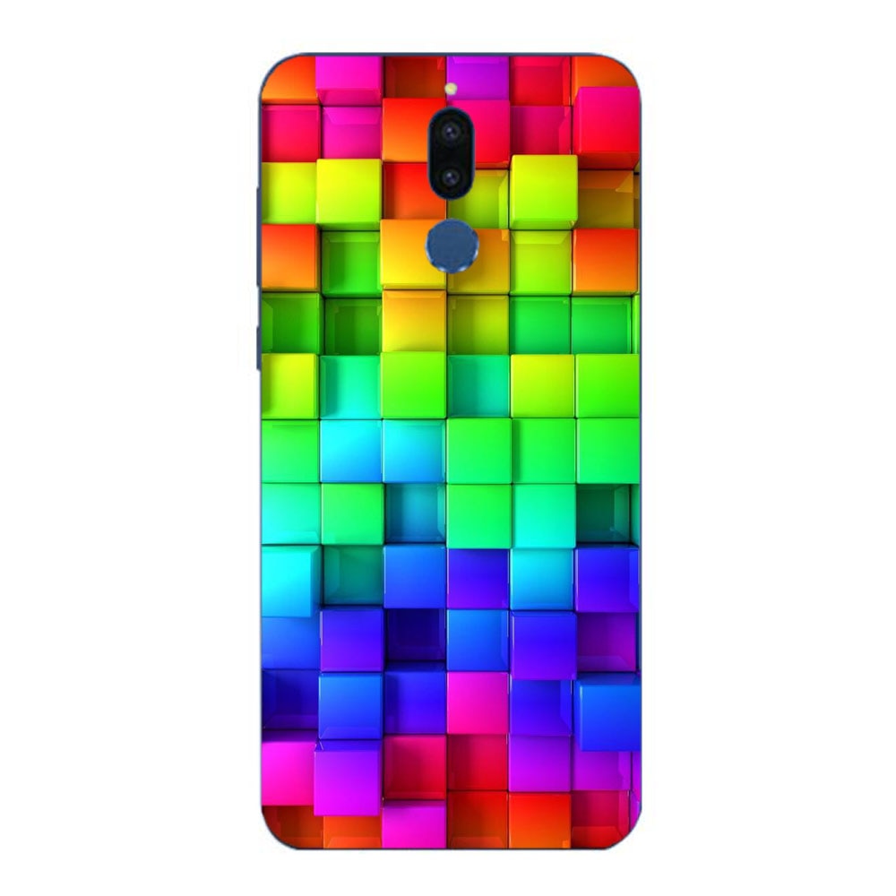 Husa Huawei Mate 10 Lite Silicon Gel Tpu Model Colorful Cubes Multicolor