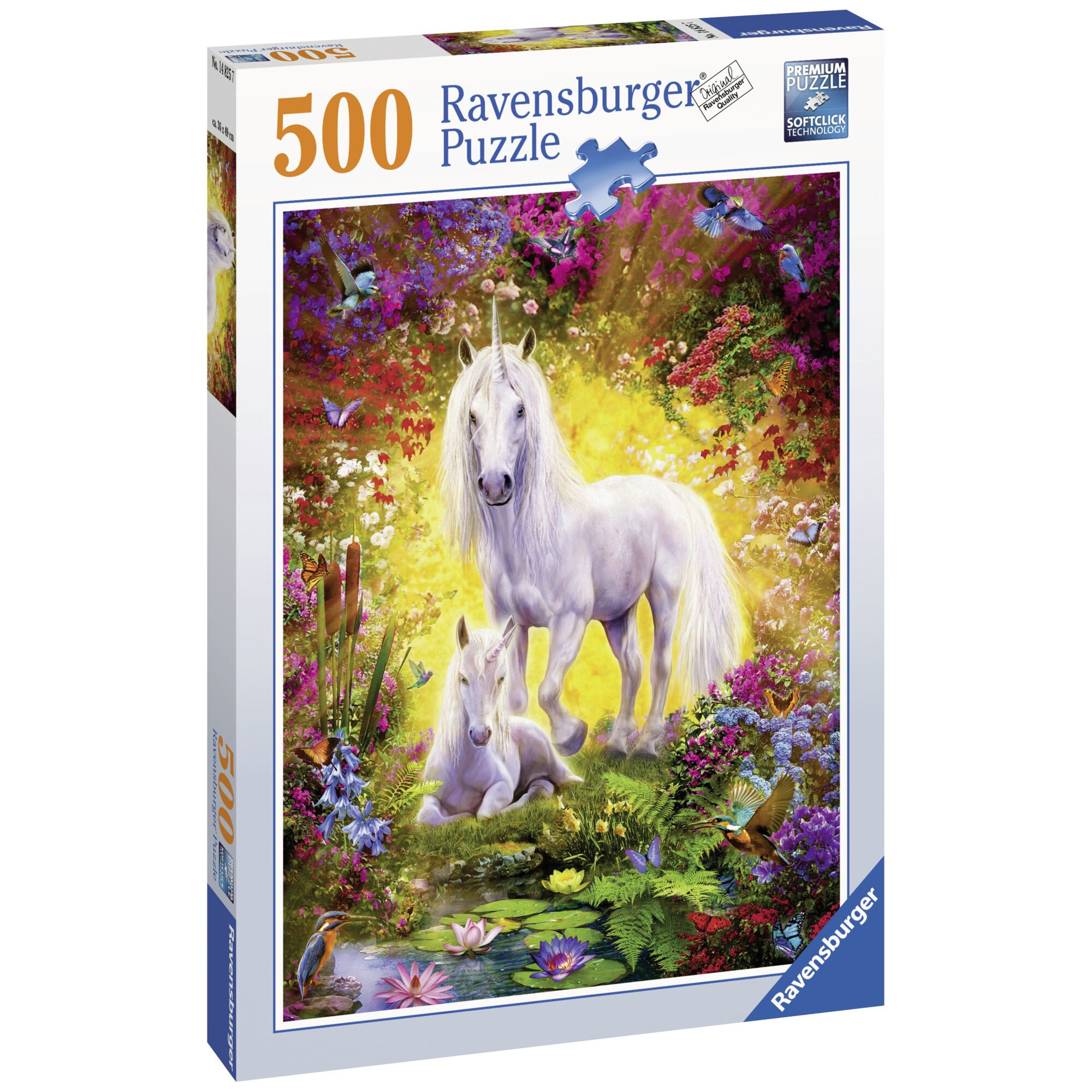 Puzzle Ravensburger - Unicorn si manz, 500 piese