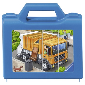 Puzzle Ravensburger - In cutie, Vehicule, 12 cuburi Puzzle Ravensburger - In cutie, Vehicule, 12 cuburi