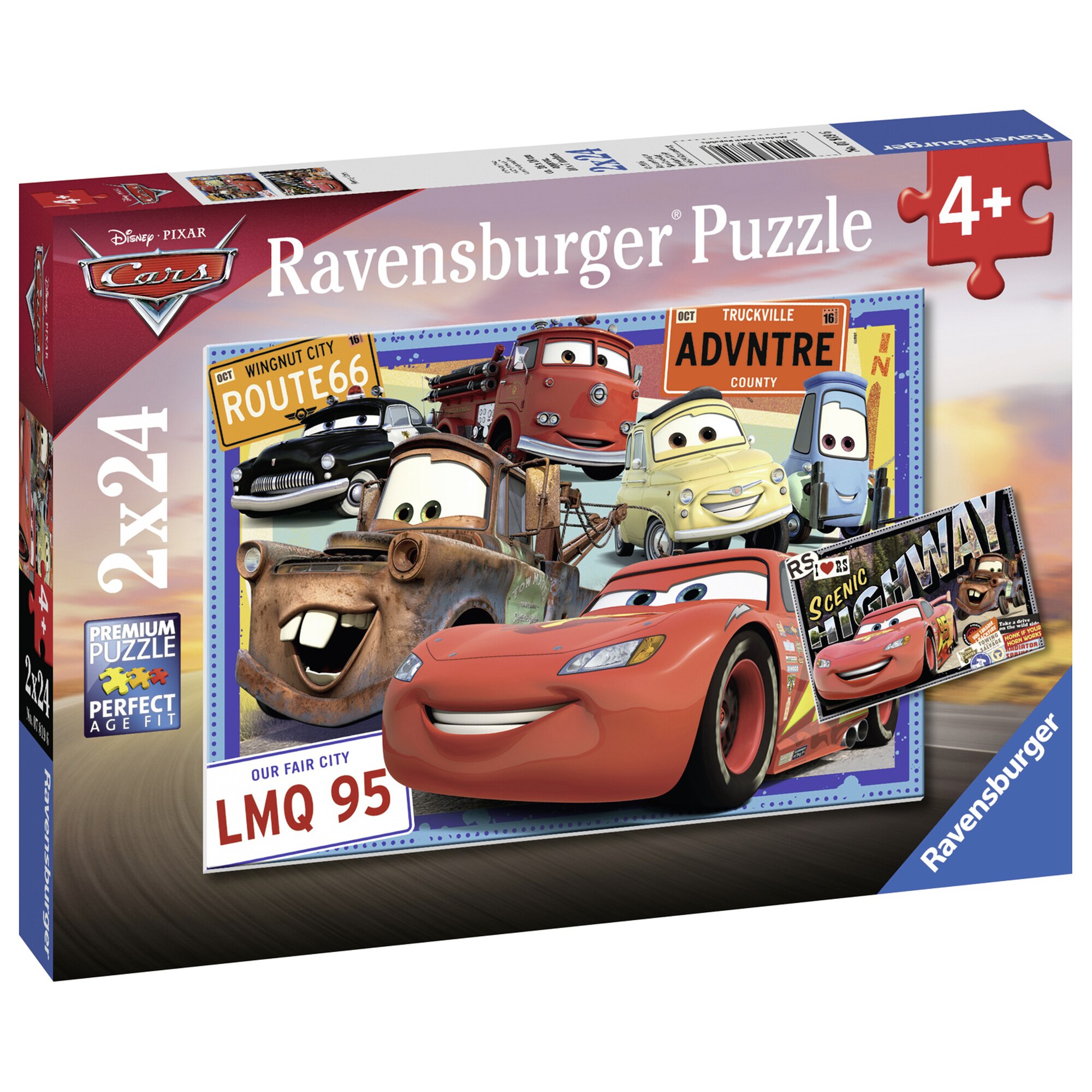 Puzzle Ravensburger - Cars, 2 in 1, 2x24 piese