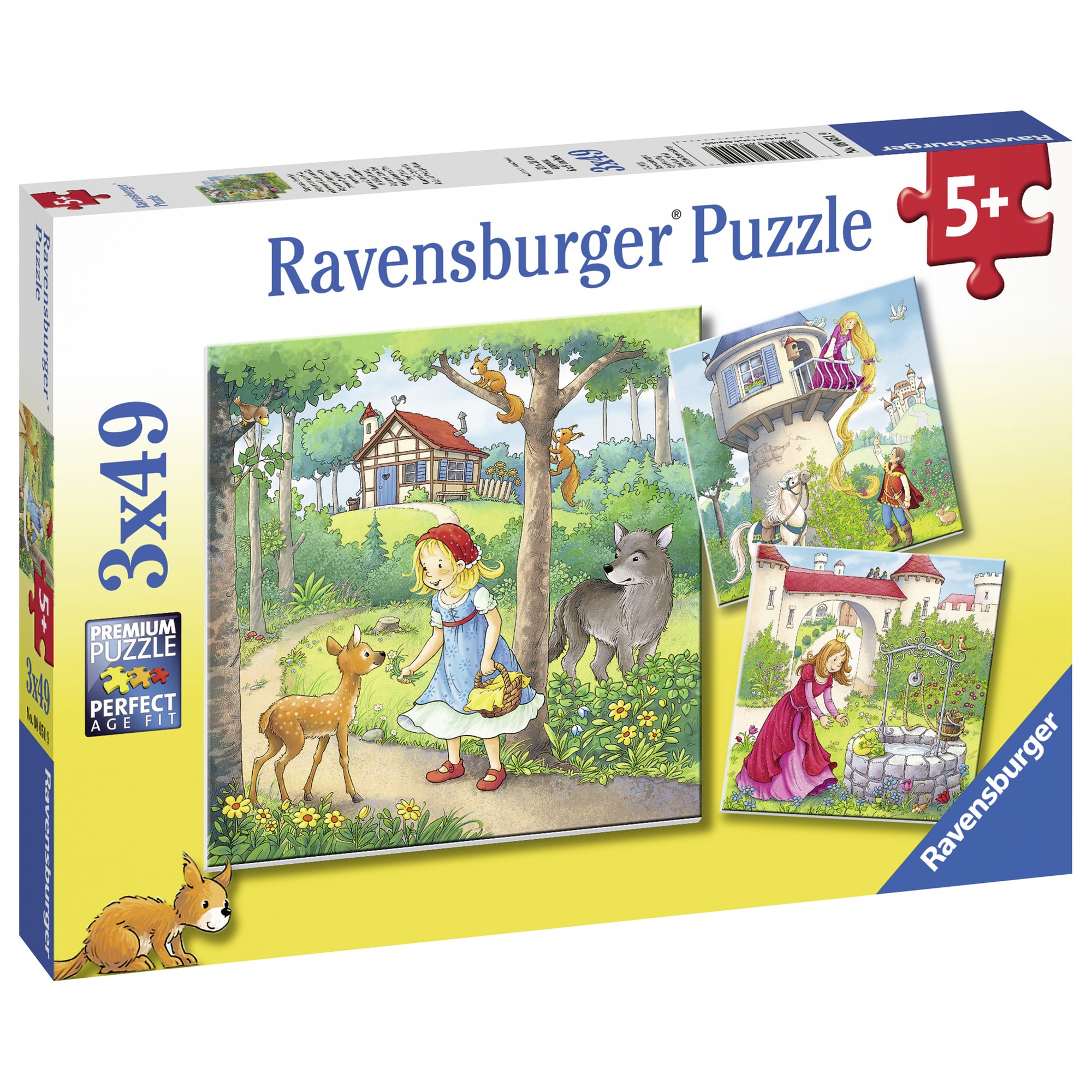 Puzzle Ravensburger - Personaje Disney, 3 in 1, 3x49 piese