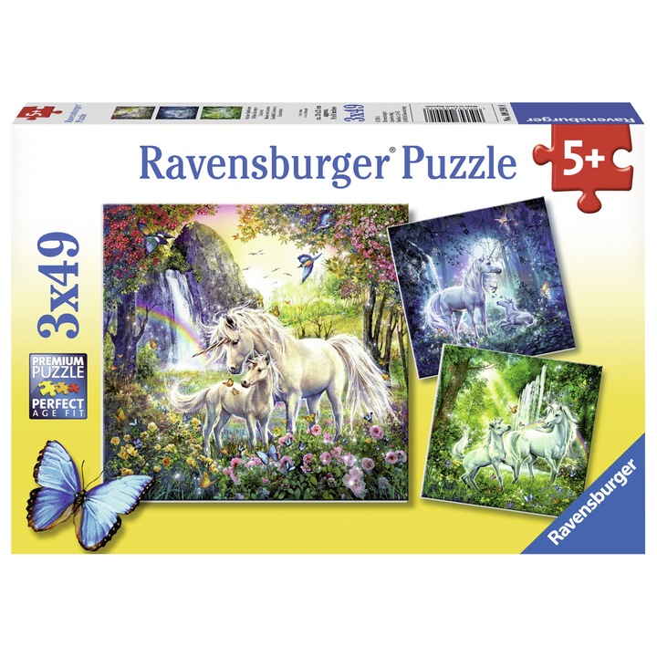 Ravensburger Puzzle - Unikornisok, 3x49 db