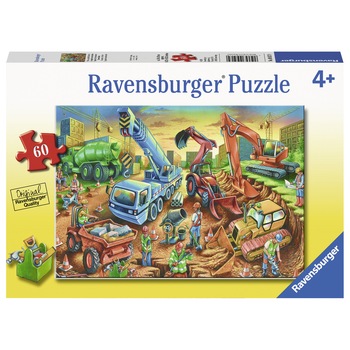 Puzzle Ravensburger - Echipa pe santier, 60 piese Puzzle Ravensburger - Echipa pe santier, 60 piese