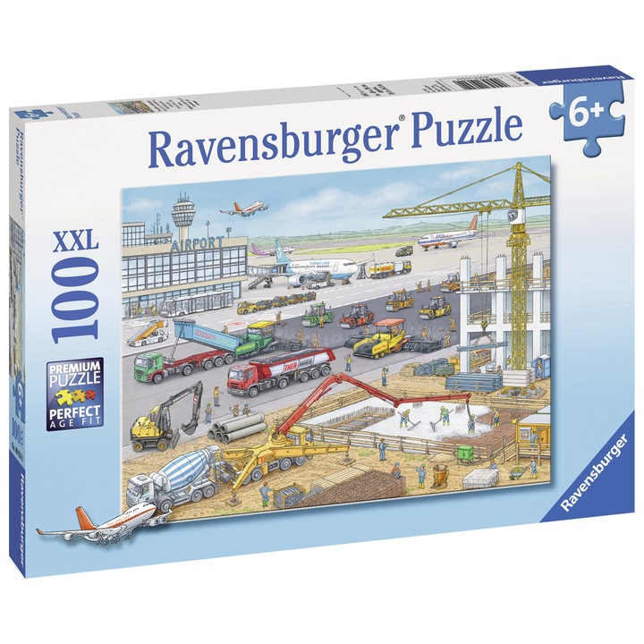 Ravensburger Puzzle - Repülőtéri építkezés, 100 db