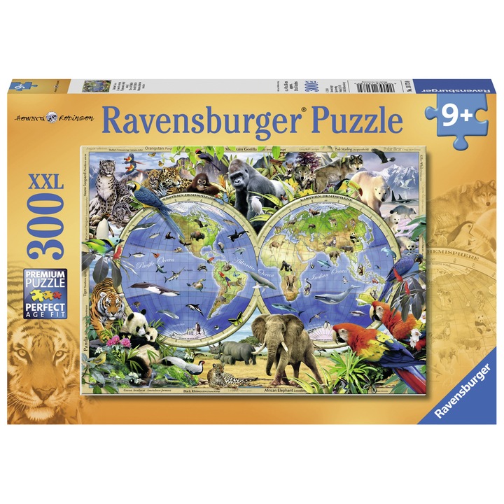 Ravensburger - Puzzle A vadon élő állatok világa - 300 darab