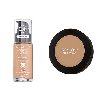 Pachet Revlon Colorstay, Fond Ten Normal Uscat 320 True Beige + Pudra 850 Medium Deep Pachet Revlon Colorstay, Fond Ten Normal Uscat 320 True Beige + Pudra 850 Medium Deep
