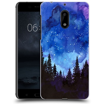 Husa Nokia 6 Silicon Gel Tpu Model Night Forest Multicolor Husa Nokia 6 Silicon Gel Tpu Model Night Forest Multicolor