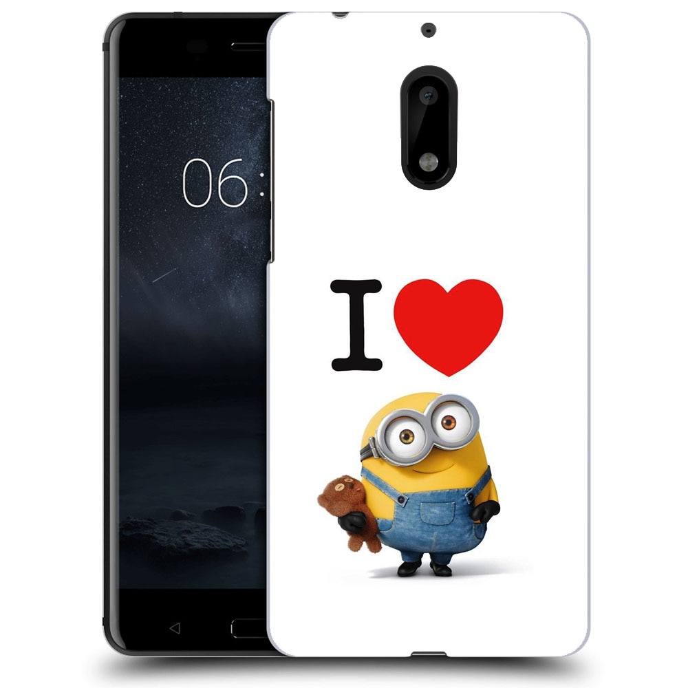 Husa Nokia 6 Silicon Gel Tpu Model I Love Minions Multicolor