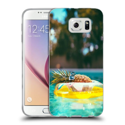 Husa Samsung Galaxy S7 Edge G935 Silicon Gel Tpu Model Relaxed Pineapple Multicolor