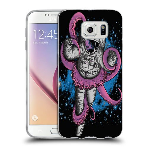 Husa Samsung Galaxy S6 Edge G925 Silicon Gel Tpu Model Octopus Astronaut Multicolor