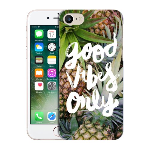 Husa iPhone 7 Silicon Gel Tpu Model Good Vibes Only Multicolor