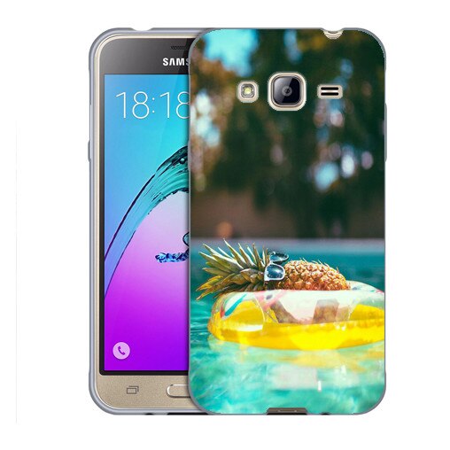 Husa Samsung Galaxy J3 2016 J320 Silicon Gel Tpu Model Relaxed Pineapple Multicolor