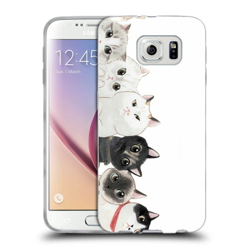 Husa Samsung Galaxy S6 Edge G925 Silicon Gel Tpu Model Cats Multicolor