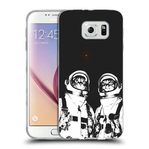 Husa Samsung Galaxy S7 Edge G935 Silicon Gel Tpu Model Astronaut Cats Multicolor