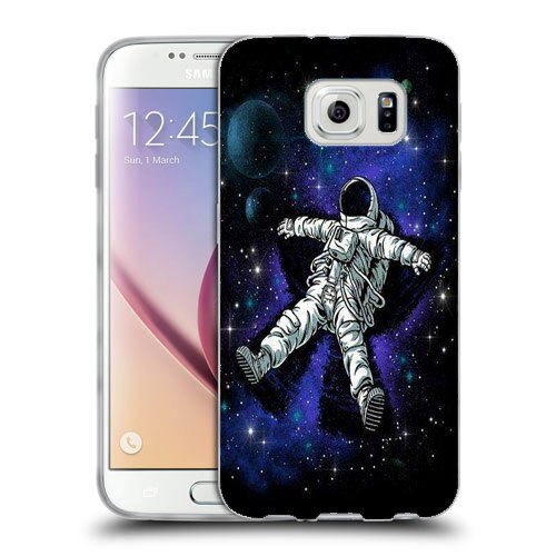Husa Samsung Galaxy S6 Edge G925 Silicon Gel Tpu Model Space Astronaut Multicolor