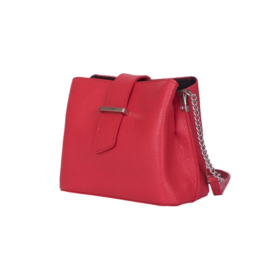 Mini poseta dama din piele Avery rosie