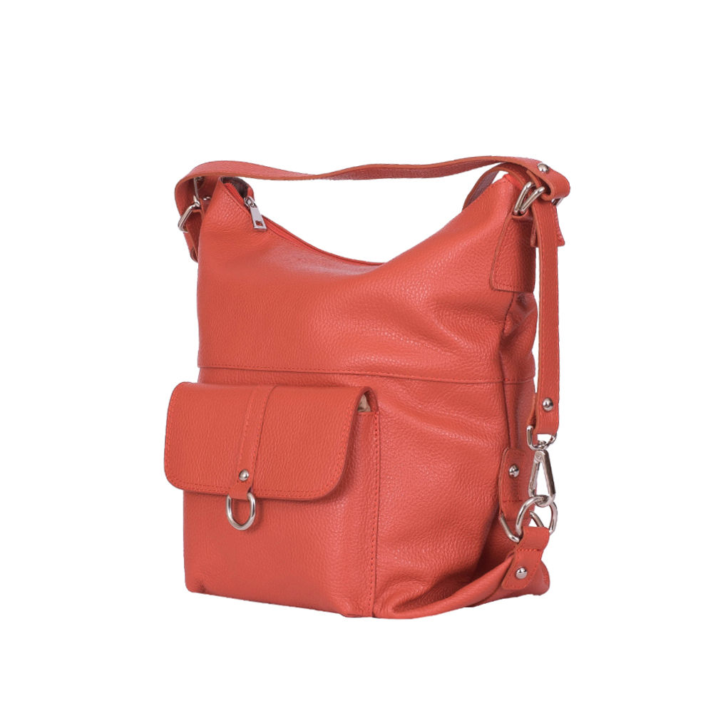 Geanta tip rucsac din piele Monty portocalie